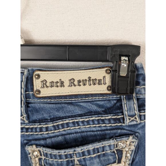 Rock Revival Karla Cuffed Skinny Jeans E8452CK5S Women's Size 25 - Picture 16 of 16